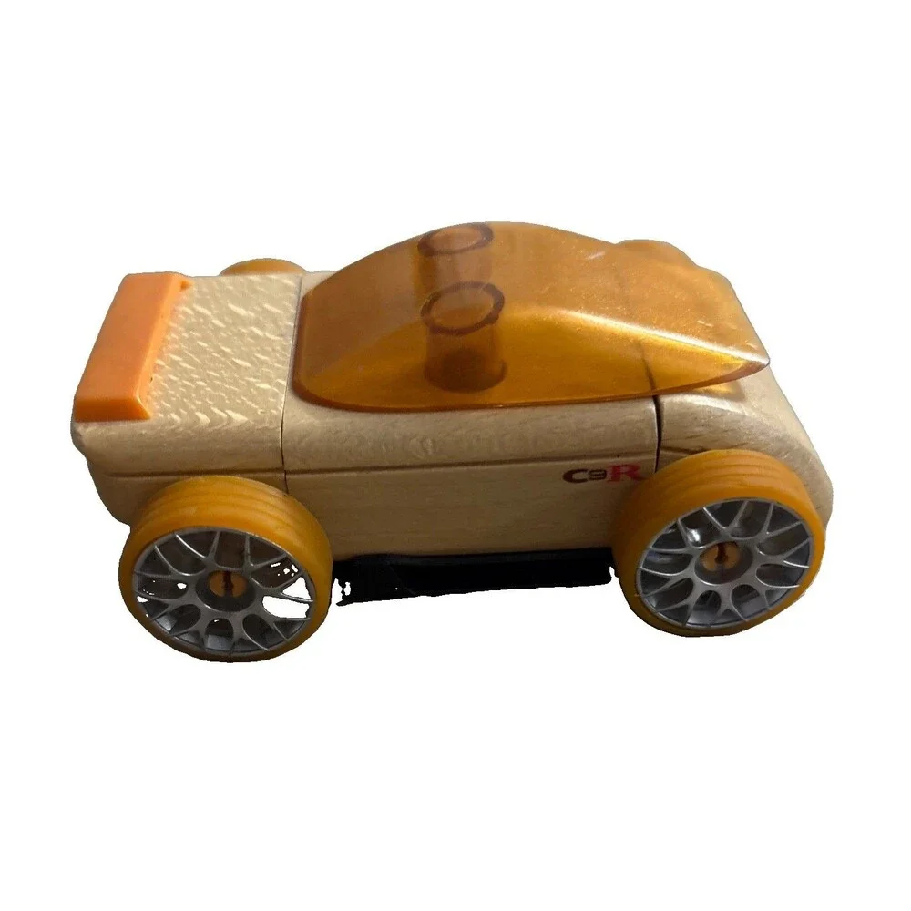 Automoblox by Calello Wooden Toy Car Authentic C9s Vehicle Gold